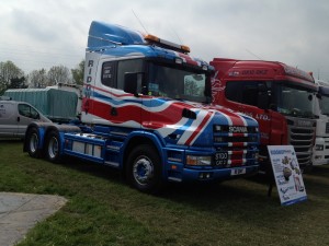 Scania T cab union jack lorry