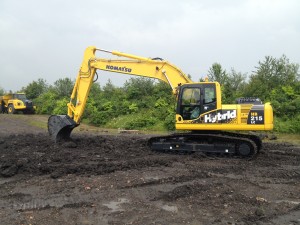 Komatsu 215 hybrid digger