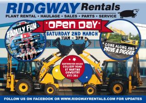 Ridgway Rentals Open Day Sat 2nd March 2013