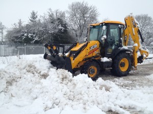 JCB 3CX Snow clearing