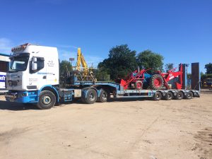 jcb digger on display for ridgway at Hillhead 2016