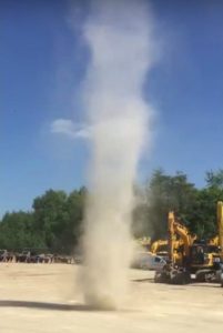 Dust Devil hits Plant Rental HQ