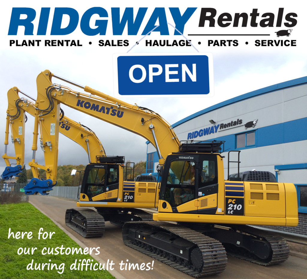 Ridgway Open for Plant Hire for Essential Services