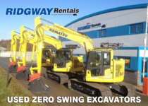 zero tail swing excavators for sale