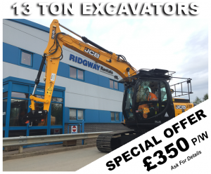 Discount on 13 Ton Excavator Hire Offers