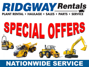 Plant hire special offers at Ridgway Rentals