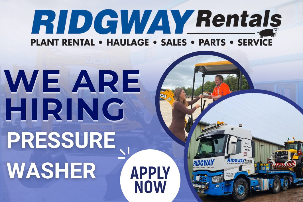 Ridgway Rentals are Hiring Pressure Washer/Valeter Full Time