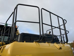 Boxing Ring Handrails on Excavators