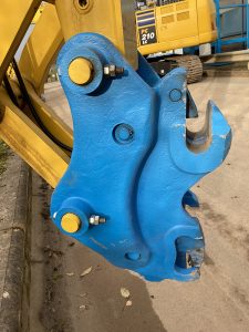 Miller Powerlatch Quick Coupler on New Plant Hire Equipment at Ridgway