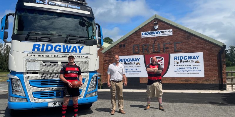 Ridgdway Rentals Plant Hire Company Sponsors Oswestry Rugby Club