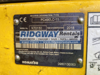 Komatsu PC490LC 11 SERIAL PLATE