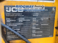 JCB 411 HT Wheeled loading shovel for sale serial plate