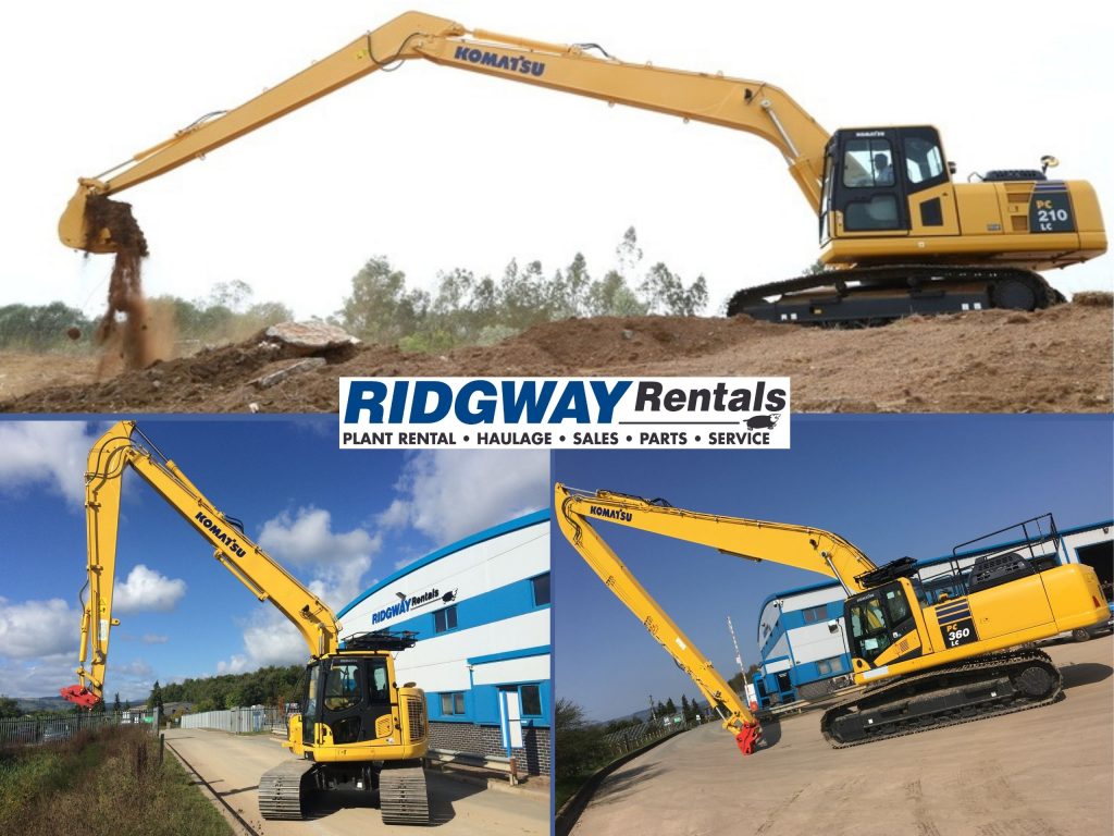 Ridgway Rentals reaching out to you with our Nationwide Long reach excavator hire
