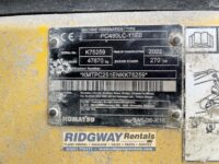 Komatsu PC490LC-11 serial plate