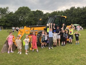 Children and staff at Primary school