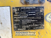 Komatsu PC138 serial plate