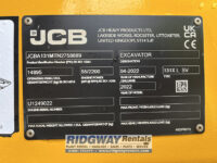 JCB JS131 LC excavator serial plate