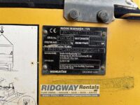 Komatsu PC138 serial plate