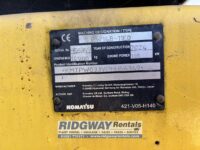 Komatsu PW148 serial plate