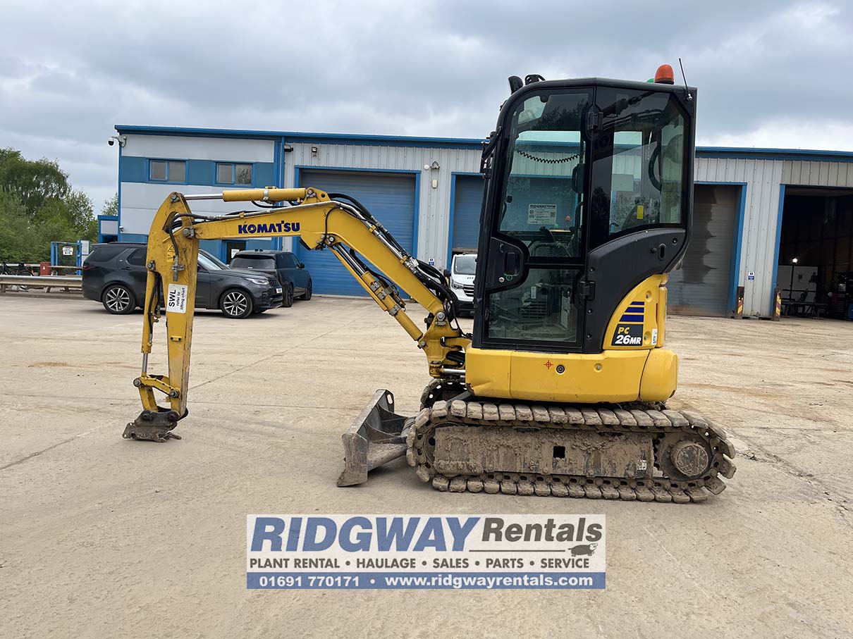 3 Ton Mini Digger For Sale • Komatsu PC26 Mini Digger