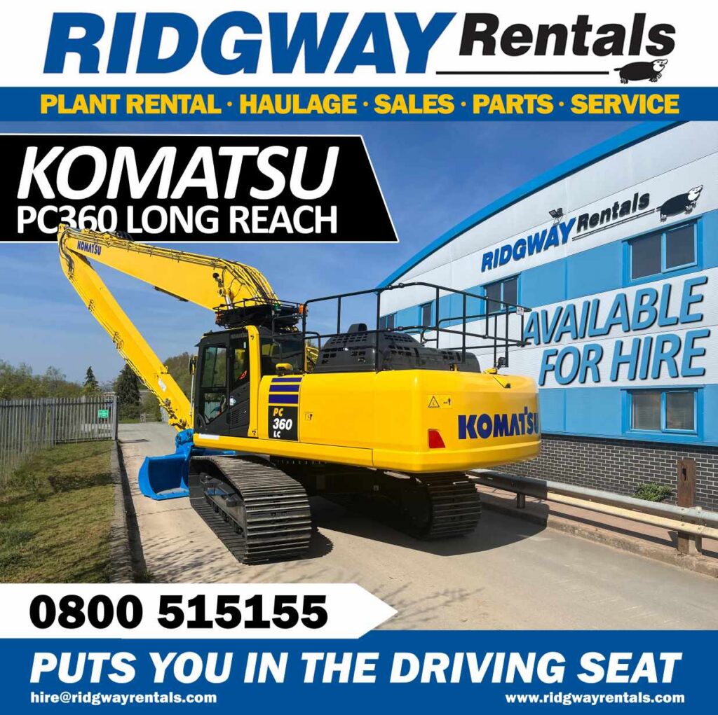New Komatsu PC360 long reach excavator