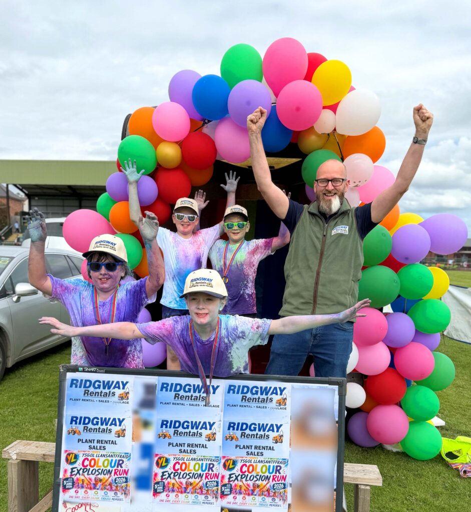 Ridgway Rentals Sponsor Ysgol Llansantffraid Colour Explosion Run